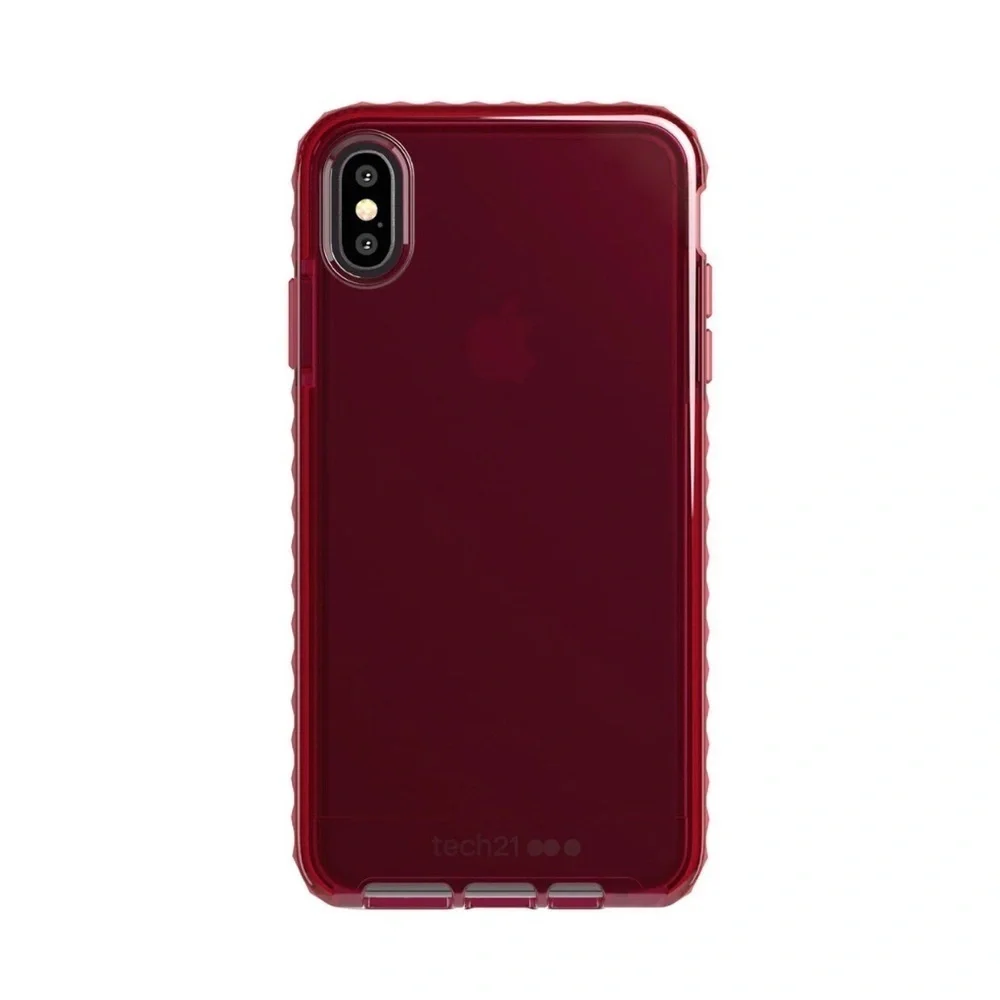 Tech21 EvoRox FlexShock Cherry Red and Deep Purple iPhone XS Max Cases
